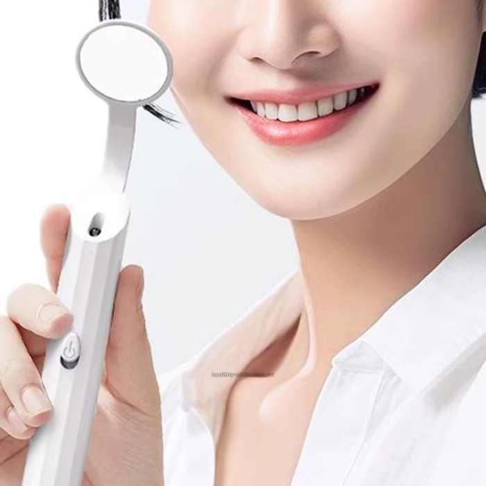 Стоматологическое зеркало с Led подсветкой, голубое